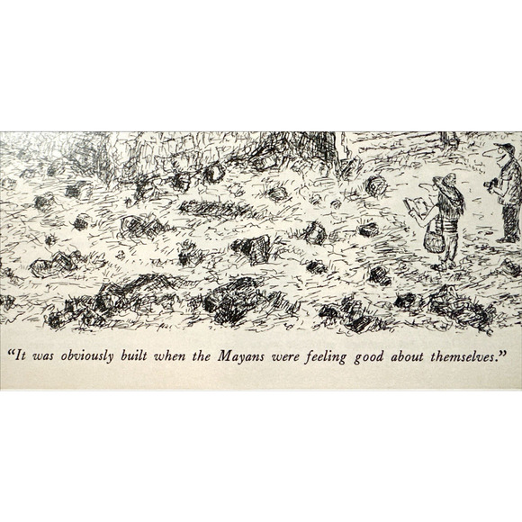 Framed 1985 Magazine Cartoon Clipping Koren Mayans Pyramid - Picture 2 of 4